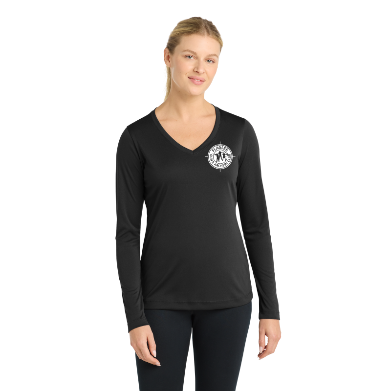 Sport-Tek® Women's Long Sleeve PosiCharge® Competitor™ V-Neck Tee