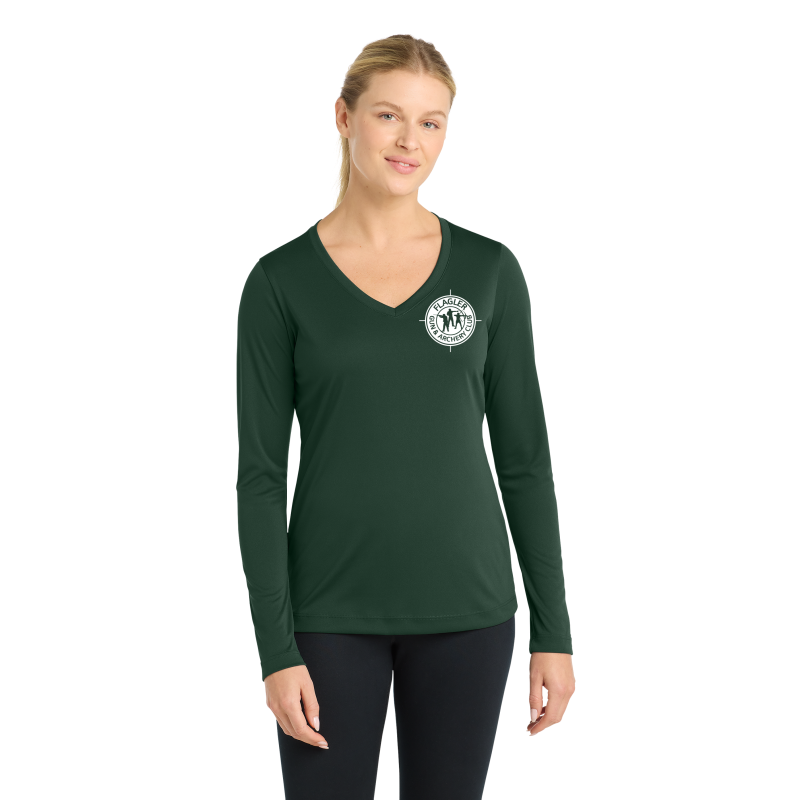 Sport-Tek® Women's Long Sleeve PosiCharge® Competitor™ V-Neck Tee