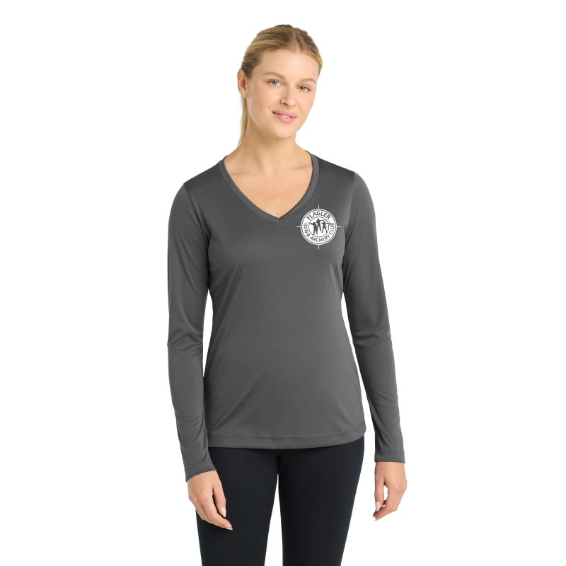 Sport-Tek® Women's Long Sleeve PosiCharge® Competitor™ V-Neck Tee