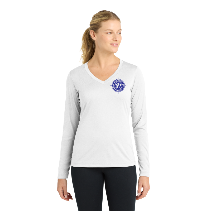 Sport-Tek® Women's Long Sleeve PosiCharge® Competitor™ V-Neck Tee